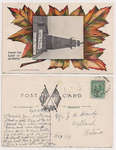 Oakville Light House Post Card to J. B. Hardy