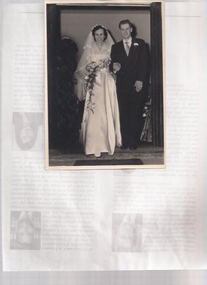 Marriage of Carol Hopper and Colin Anderson, 1950.