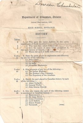 1930 High School Entrance Exams, History