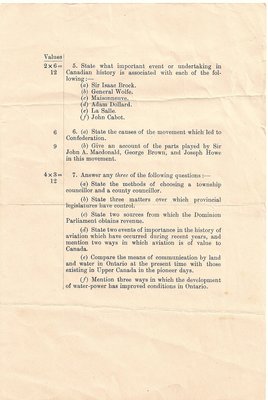 1931 High School Entrance Exam, History