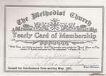 1911 Methodist Membership Card