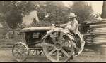 Cecil Norton with Son Grant on Fordson Tractor