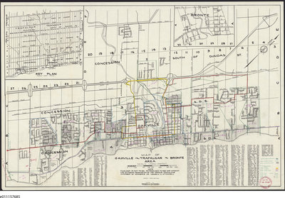 Map Of Downtown Oakville 1958 Map Oakville Trafalgar Bronte Area: Trafalgar Township Historical  Society Digital Collections