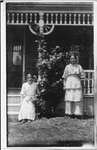 Postcard of Sisters Ethel and Luena Conover, Home on Dundas Street, Trafalgar