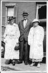 Hettie, Wilbert and Ethel Bigger Dressed for Irene Carpenter's Wedding, 1936