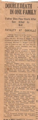 Newspaper Clipping re the 1921 Deaths of Michael Lafey and James William Biggar