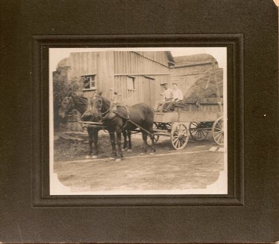 Albert, Wilbert and Clara Biggar At Glenclare Farm