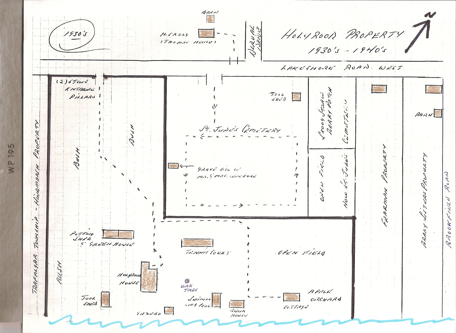 Holyrood House, Oakville, Property Maps Trafalgar Township Historical