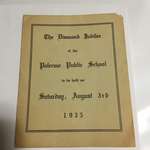 Programme for the 1935 Diamond Jubilee Celebration of Palermo Public School, S.S. #2