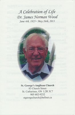 Life and Death Information for Dr. James Norman Wood