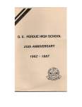 Gordon E. Perdue High School 25th Anniversary Programme, 1962 - 1987