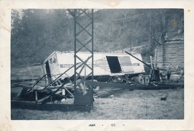 Potato Truck Accident at the Glenorchy Bridge, 1964