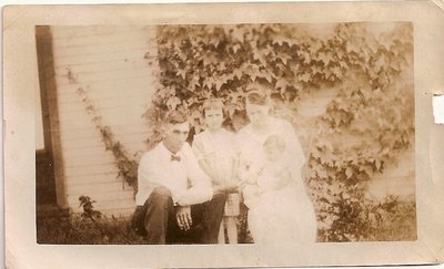 The Henderson Family; Ernest, Minnie and new baby Wilma, ca1915