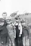 Barber Family Children With Neighbourhood Friends, Lot 9, Concession 1 NDS, Late 1940s