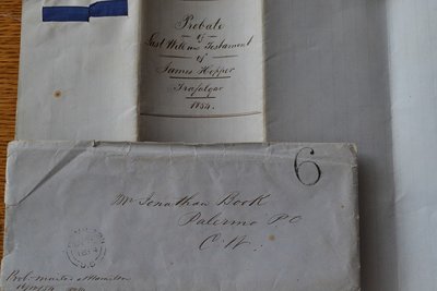 Probate of Last Will and Testament of James Hopper, Trafalgar, 1854