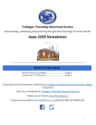 Trafalgar Township Historical Society Newsletter June 2019