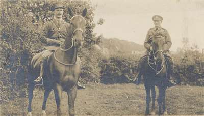 Kenneth Marlatt & Private Moulding, 4th Canadian Mounted Rifles, World War I.