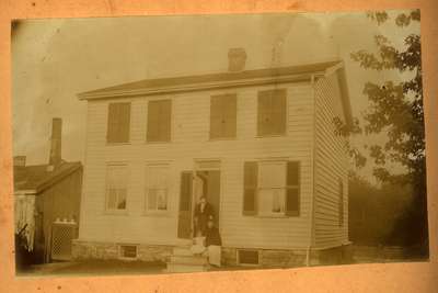 Wentworth Street North, Hamilton with Emerson Norton's wife Emma & son Babe