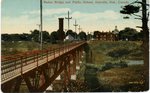 Postcard: Radial Bridge and Public School, Oakville, Ont., Canada