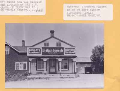 Store and gas station at Trafalgar Road and Dundas Street