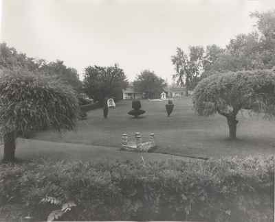 Lawn at Cedar Croft Motorcourt, 1965.