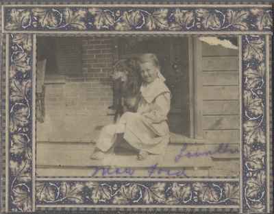 Mary B. Featherstone and Her Dog