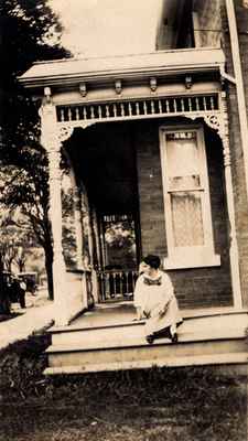 Young Woman on Porch