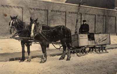 Postcard Showing The &quot;City Dairy&quot; Sleigh in Toronto.