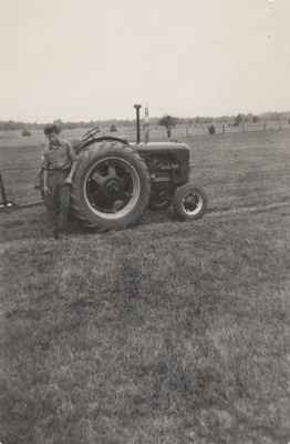 Harold Wettlaufer With Tractor