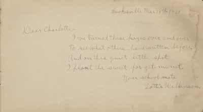 Charlotte Waterbury's Autograph Book