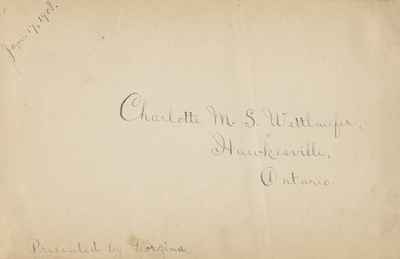 Charlotte Waterbury's Autograph Book