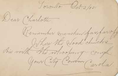 Charlotte Waterbury’s Autograph Book