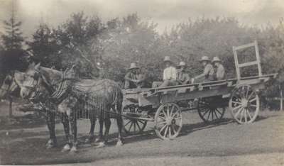 T.R. Lyon's Team and Wagon