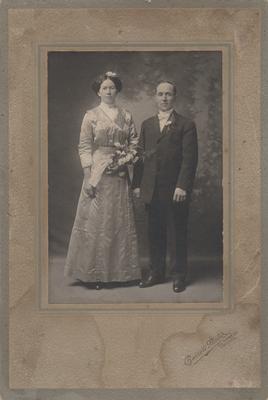 Wedding Photograph of Jane Devlin and Ransome Brownridge, ca1900