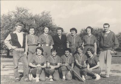 Girls Softball Team, 1955