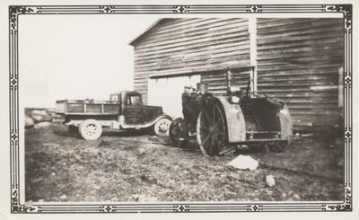 Farm Vehicles at Barn of Albert Downs