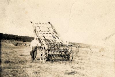 George Hardy With Hay Loader