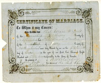 Marriage Certificate