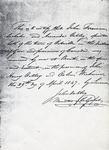 Marriage Certificate of Amanda Oakley and John A. Foreman, Jr., 1847.