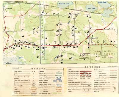 Land holding map for Thessalon area, 1966