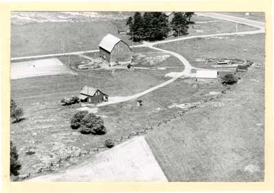 Aerial View of Fairview Stock Farm, Thessalon, 1966