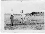 Joe Broughton and Son in Field, Thessalon, circa 1920