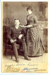 Wedding photo of Joseph and Bella Rowan, 1887