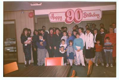 90th Birthday Celebration of Mrs. Eva Tremblay, circa 1990