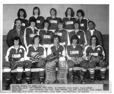 Northern Ontario Championship Thessalon, &quot;D&quot; Hockey team, 1972-73