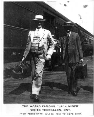 Jack Miner Visits Thessalon, July 22, 1930