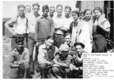 Asam Basket Factory staff, Thessalon, 1935
