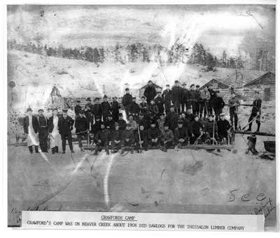 Crawford's Camp on Beaver Creek, Circa 1908