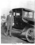 Floyd Wilson and Model T Ford, Thessalon Area, 1924