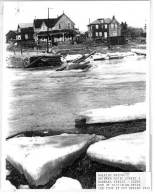 Remains of the Walking Bridge, Thessalon, Spring 1938